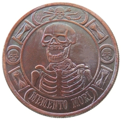 Медна монета Memento Mori