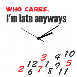 Стенен часовник Who cares