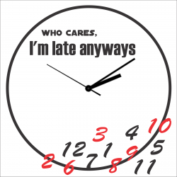 Стенен часовник Who cares